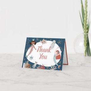 Mermaid Ocean Sea Kids Birthday Party Thank You Card