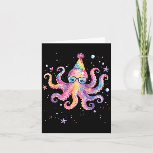 Mermaid Octopus Birthday Summer Matching Aquarium Card