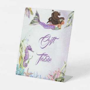 Mermaid of Colour Gift Welcome Food Table Sign