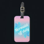 Mermaid Off Duty Gradient Scales Luggage Tag<br><div class="desc">Cute mermaid scales in blue and purple hues on luggage tag fit for mermaids off duty.</div>