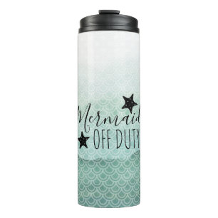 Mermaid Off Duty Green Watercolor Tumbler