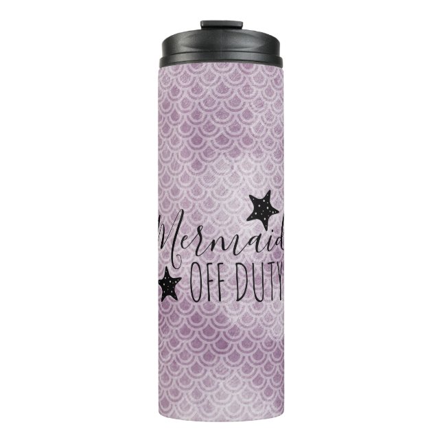 Mermaid Off Duty Purple Watercolor Tumbler (Front)