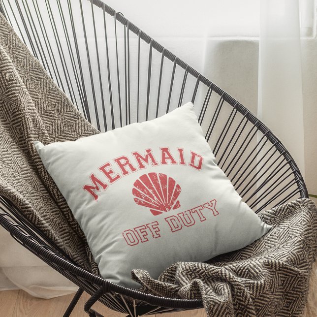 Mermaid Off Duty Sandblasted Typography Outdoor Cushion (Creator Uploaded)