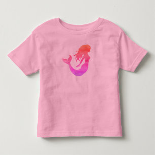 Mermaid Ombre Pink Orange Painting Toddler T-Shirt