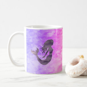 Mermaid Ombre Rainbow Painting Coffee Mug