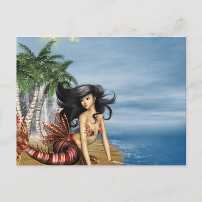 Mermaid on Beach Postcard (Front)