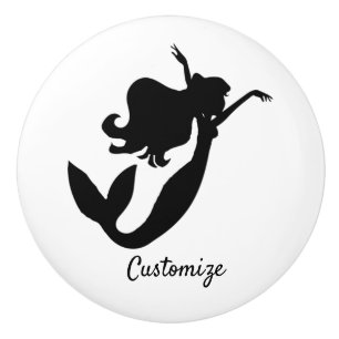 Mermaid on board black/white Thunder_Cove Ceramic Knob