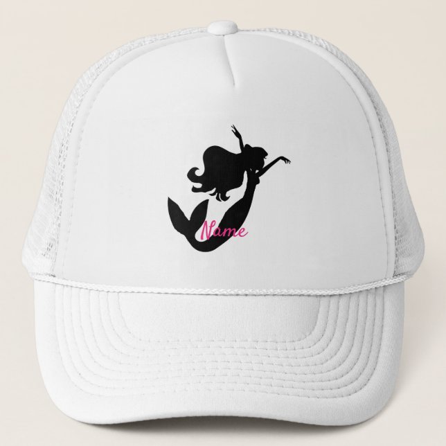 Mermaid on board black/white Thunder_Cove  Trucker Hat (Front)