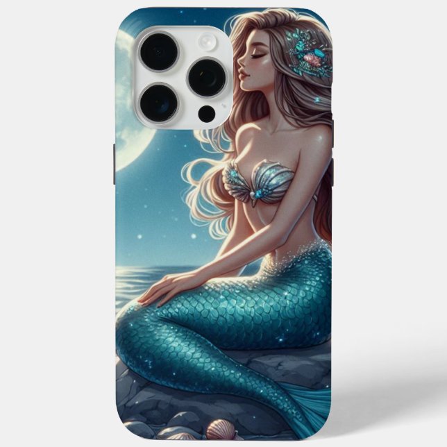 Mermaid on the beach at night Case-Mate iPhone case (Back)