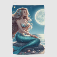 Mermaid on the beach at night
