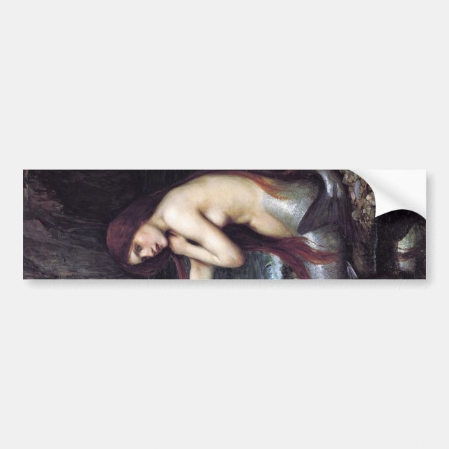 Mermaid on the Beach Bumper Sticker (Front)