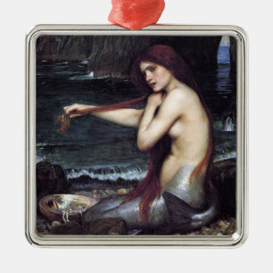 Mermaid on the Beach Metal Tree Decoration