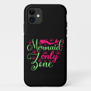 Mermaid Only Zone in Hot Pink and Neon Green Case-Mate iPhone Case