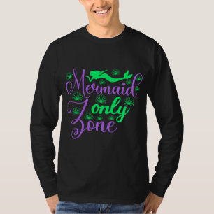 Mermaid Only Zone in Neon Green and Purple T-Shirt