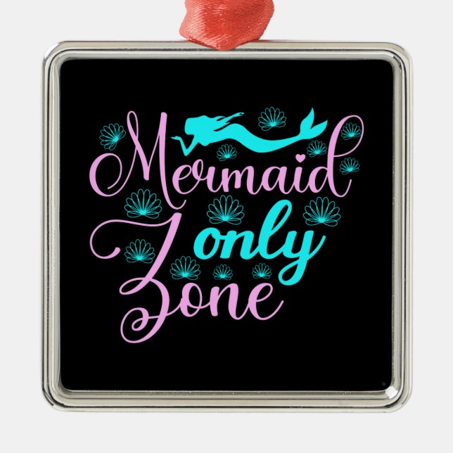 Mermaid Only Zone Metal Tree Decoration (Front)