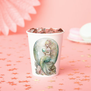 Mermaid paper cups