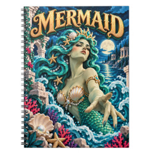 Mermaid, Paper Cut Monster Notebook
