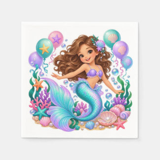 mermaid paper party napkin