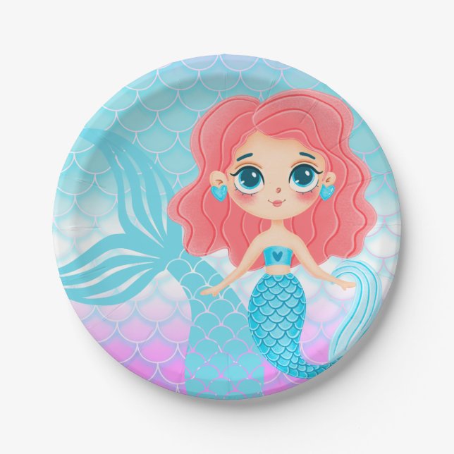 Mermaid Paper Plates (Front)