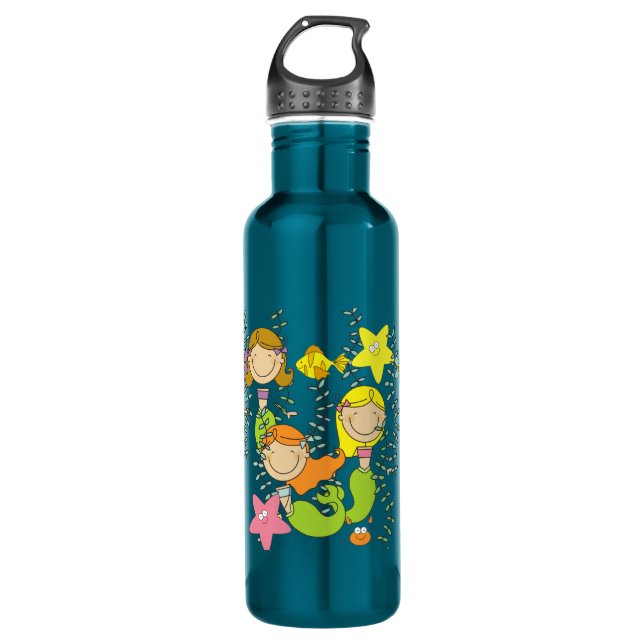 Mermaid Party 710 Ml Water Bottle (Front)