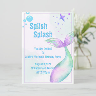 Mermaid Party Invitation for girls