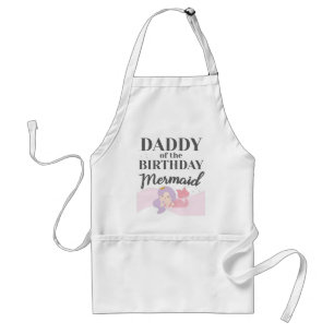 Mermaid Party Matching Daddy of Birthday Mermaid Standard Apron