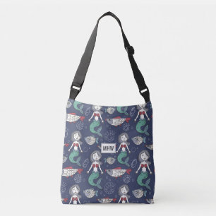 Mermaid Pattern custom monogram bags