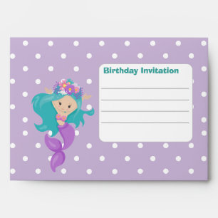 Mermaid Pearl Birthday  Envelope