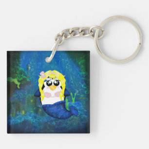 Mermaid Penguin Key Ring