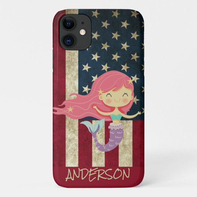 Mermaid Personalised American  Case-Mate iPhone Case (Back)