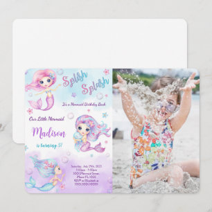 Mermaid Photo Invitation