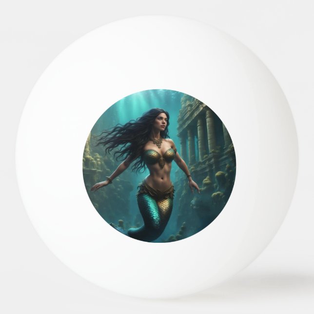 Mermaid Ping Pong Ball (Front)