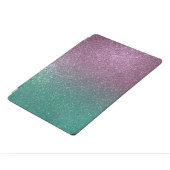 Mermaid Pink Green Sparkly Glitter Ombre iPad Pro Cover (Side)