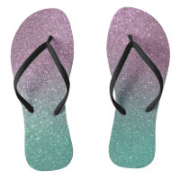 Mermaid Pink Green Sparkly Glitter Ombre