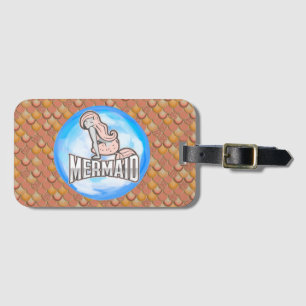 Mermaid Pink Luggage Tag