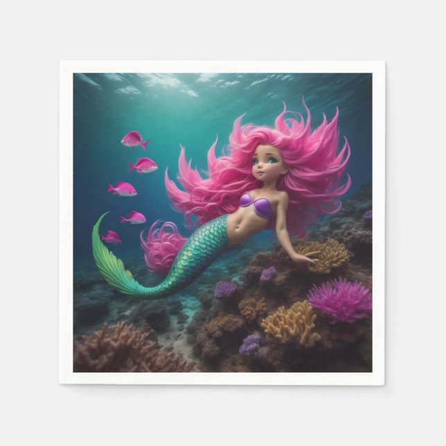 Mermaid Pink Napkin (Front)