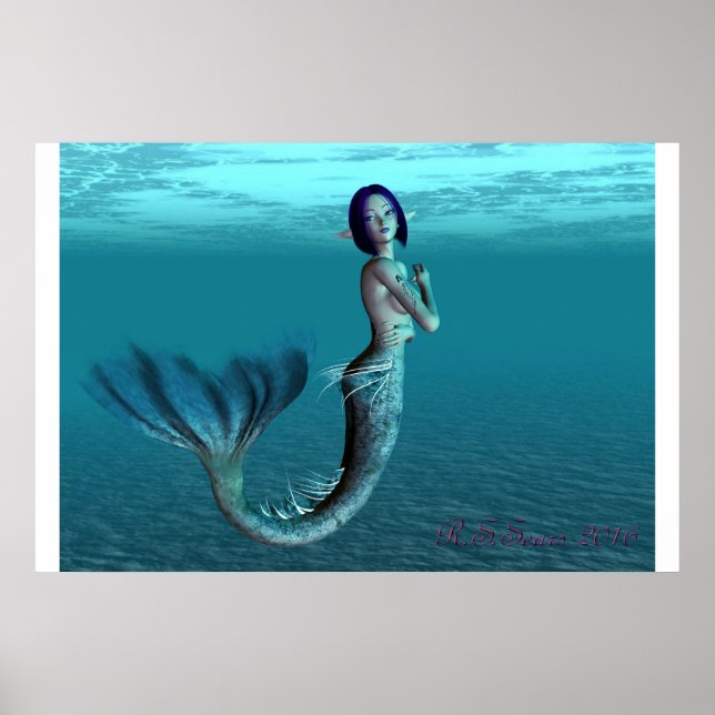 mermaid pinup poster (Front)