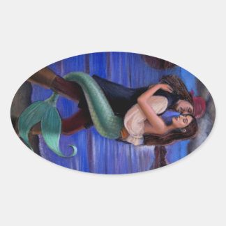 Mermaid & Pirate's Caribbean Love Sticker