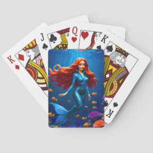 Mermaid playing cards