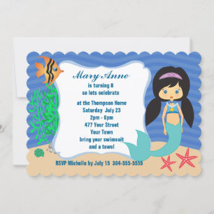 Mermaid Pool Party Invitation