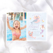 Mermaid Pool Party Photo Birthday