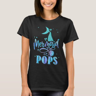 Mermaid Pops Funny Merman Family Matching Party Sq T-Shirt