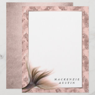 Mermaid Posh Tail Dusty Terracotta Peach Paper