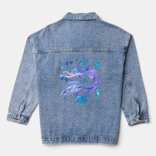 Mermaid Purple Fairy Creature Denim Jacket