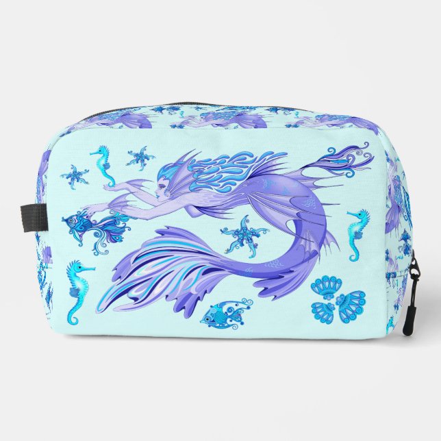 Mermaid Purple Fairy Creature Dopp Kit (Front)