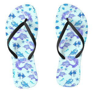 Mermaid Purple Fairy Creature Jandals