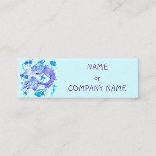Mermaid Purple Fairy Creature Mini Business Card