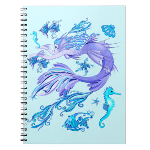 Mermaid Purple Fairy Creature Notebook
