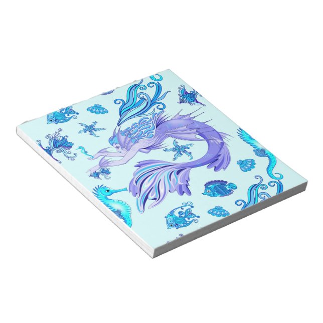 Mermaid Purple Fairy Creature Notepad (Angled)