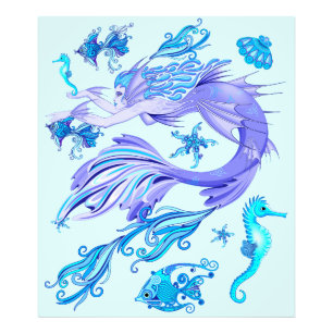Mermaid Purple Fairy Creature Photo Print